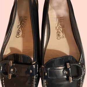 Salvatore Ferragamo Women's Navy Loafers